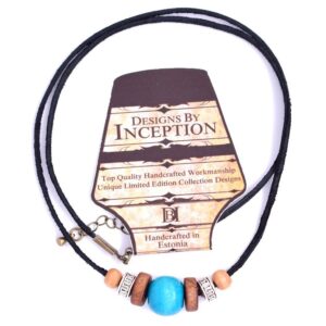Blue Ocean Surfer Nature Design - Beaded Necklace for Men - Gift Box